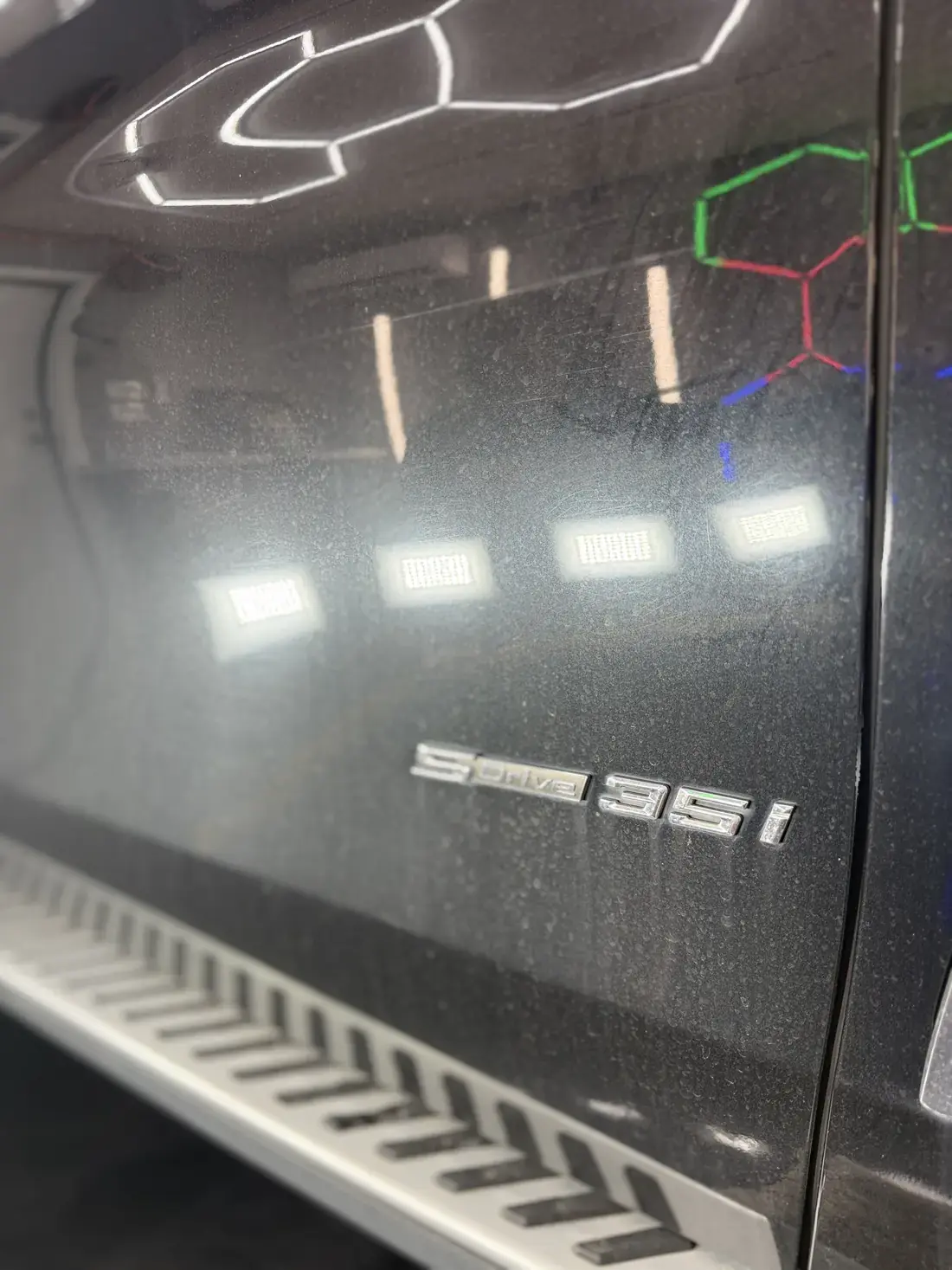 Driver's door before paint correction in Panama City FL