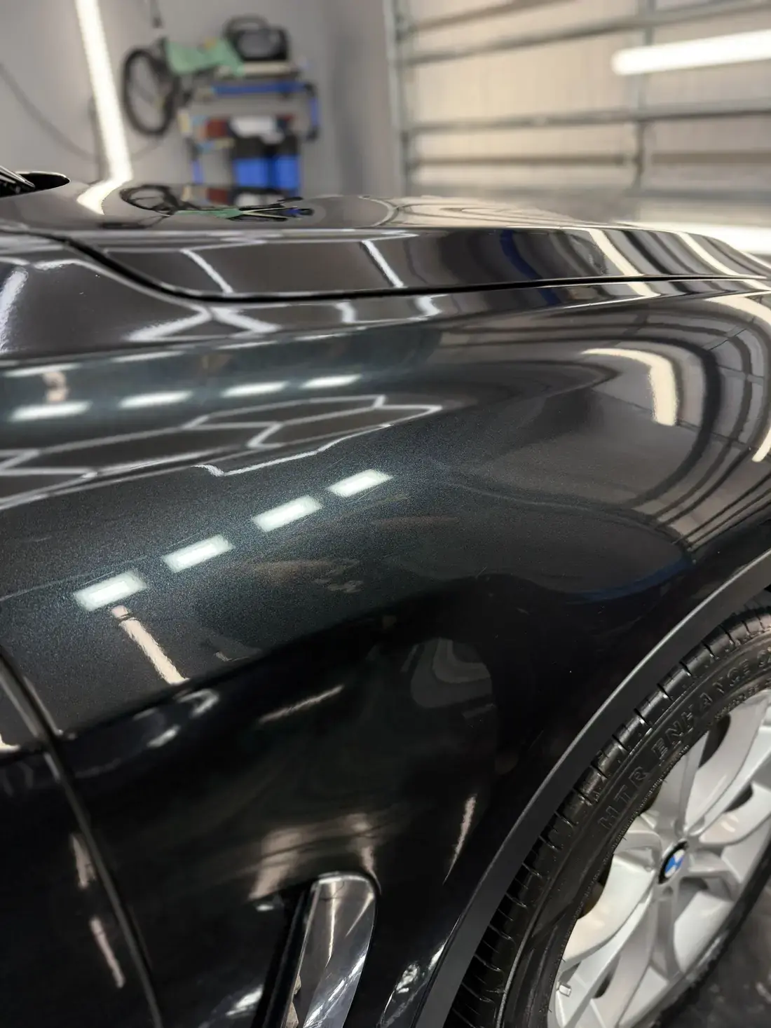 Front fender after paint correction in Panama City FL