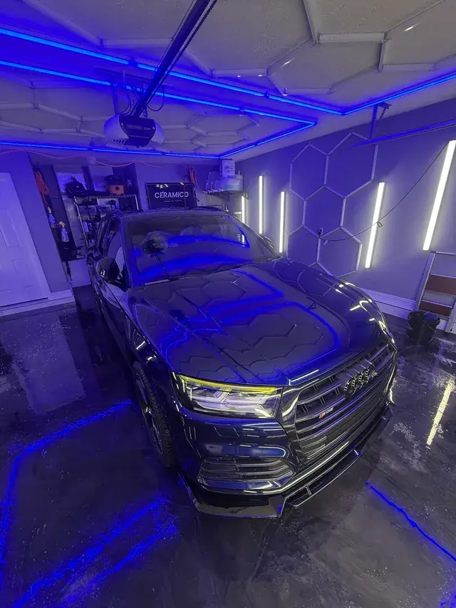 2020 Audi SQ5 ceramic coated with a one-step polish by Ceramico in Panama City FL
