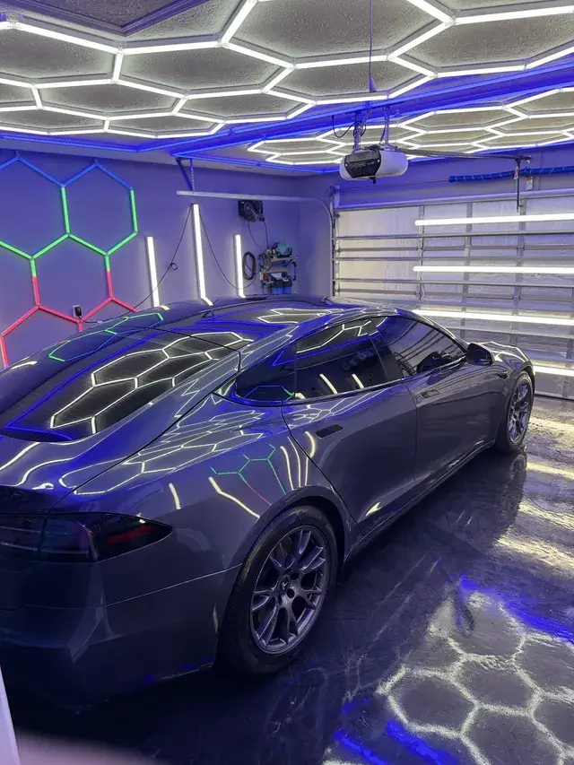 2023 Tesla Model S after a detail and ceramic coating at Ceramico in Panama City FL