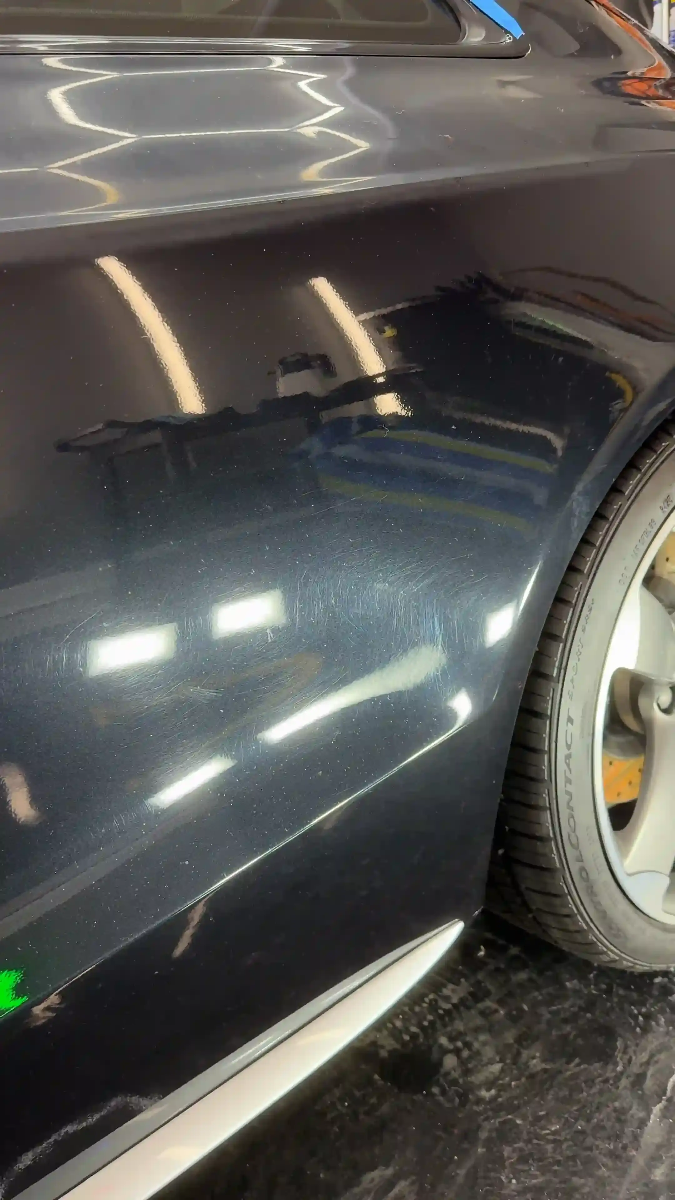 Paint swirls and scratches before paint correction